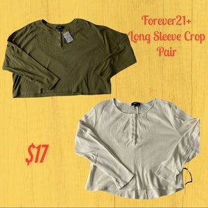 Forever21+ long sleeve crop pair, size 3XL $17